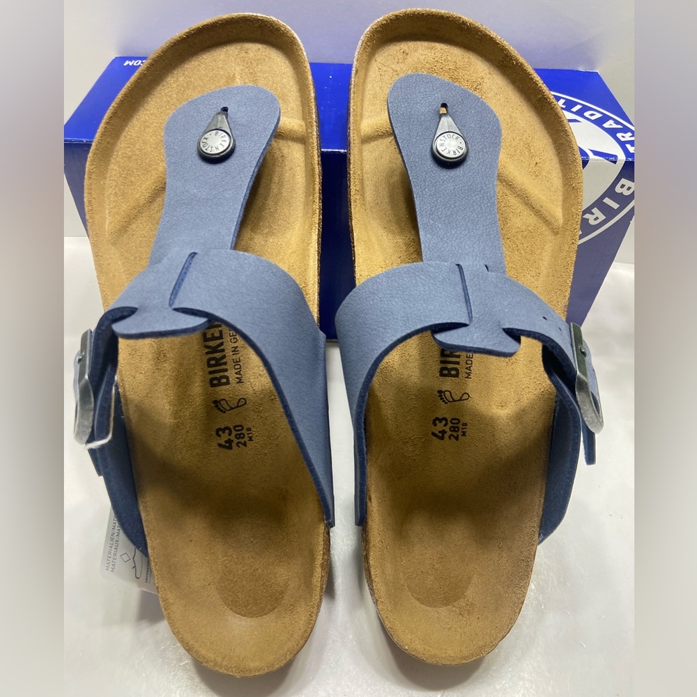 NEW Birkenstock Unisex Gizeh Sandals Medina Black Size 43 Mens 10/Womens 12. - Picture 7 of 12